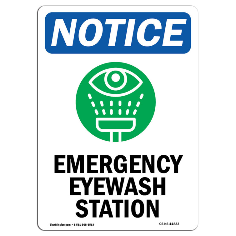 Signmission Emergency Eyewash Station Sign Wayfair Canada